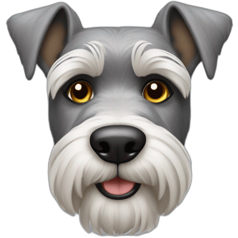 Perro schnauzers gris emoji