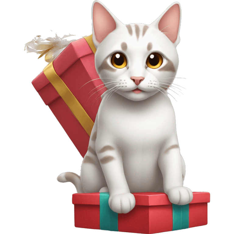 Cat got a gift emoji