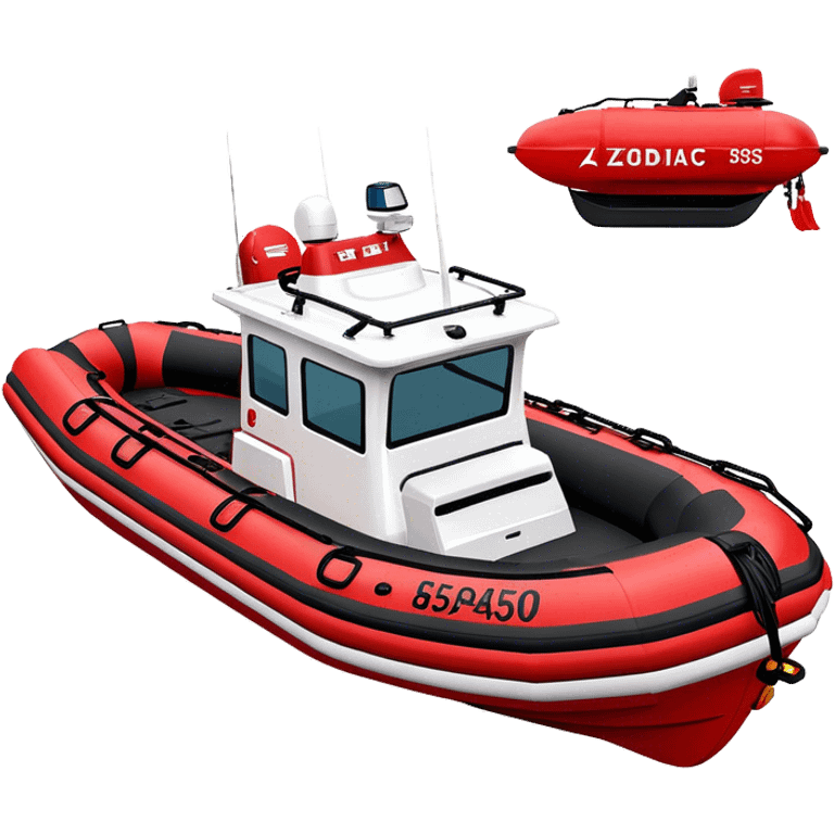 Rescue Boat - Zodiac Pro 850 (Model Year: 2022) (Iconic colour: Red and black) emoji