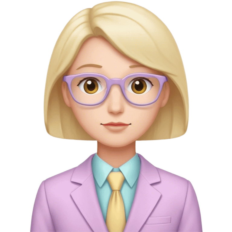 teacher in a pastel suit emoji