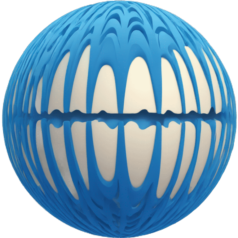 blue sphere consisting of sound waves emoji