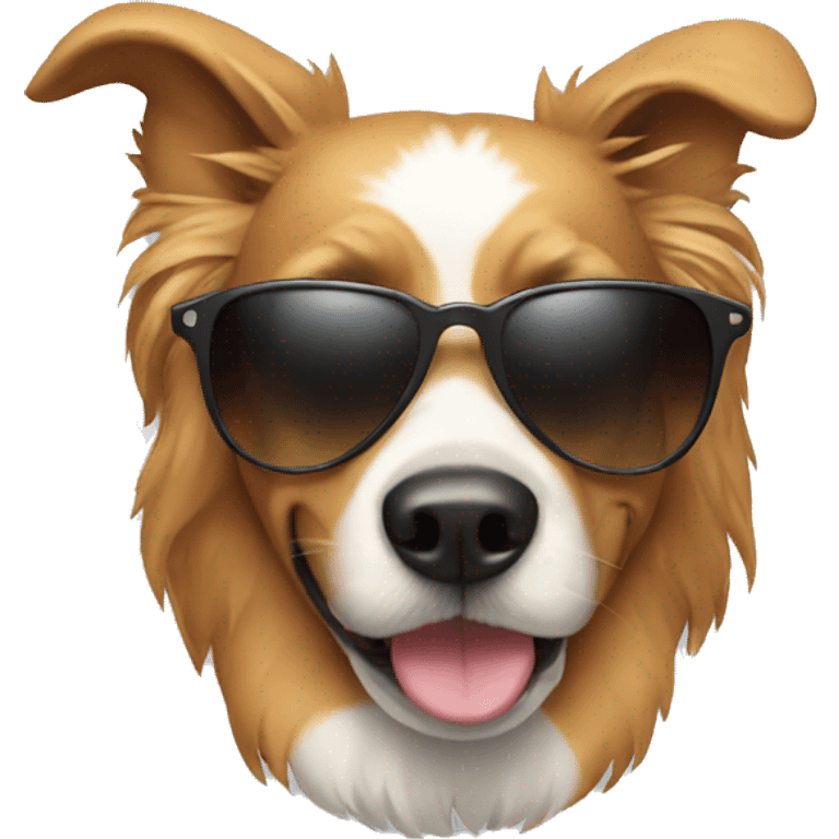 Dog with sunglasses  emoji