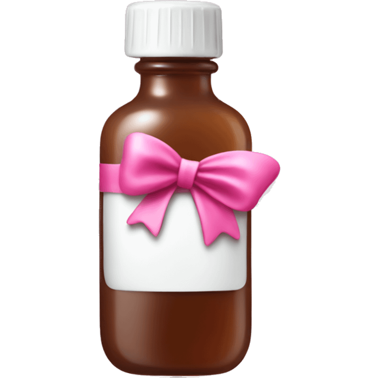 Ordinary serum with a tiny pink bow on it  emoji