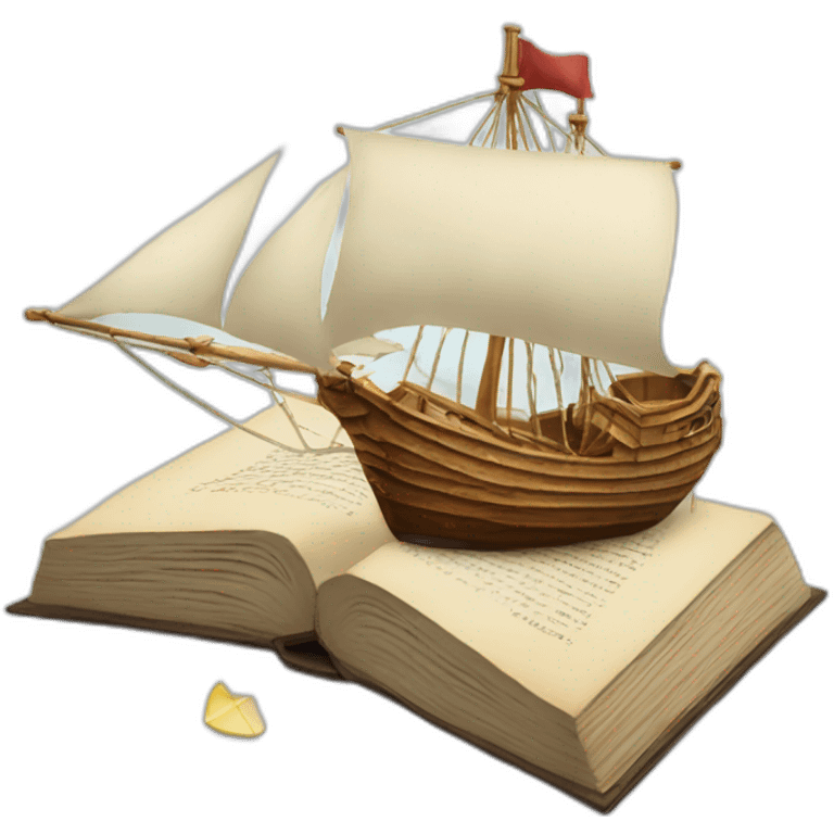 the book with the ship emoji