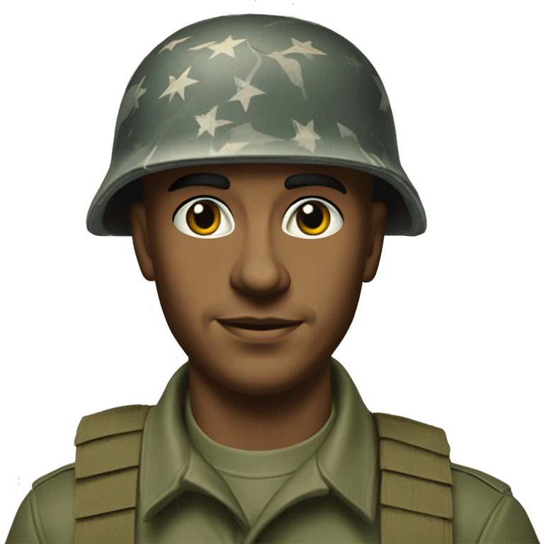 us soldier 1960s photorealistic emoji