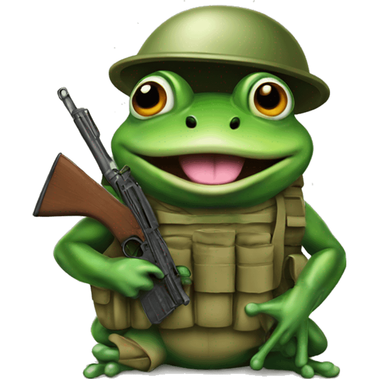 military frog with grenade emoji