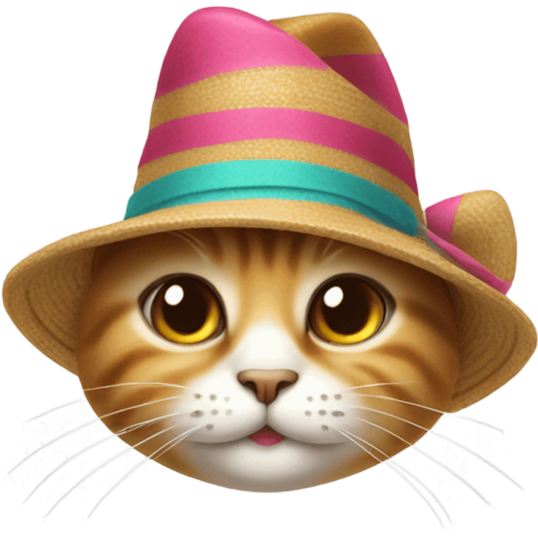 cat wearing a hat emoji