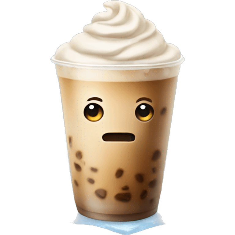 iced latte in a big cup emoji