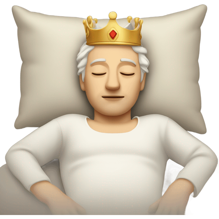 White king asleep emoji