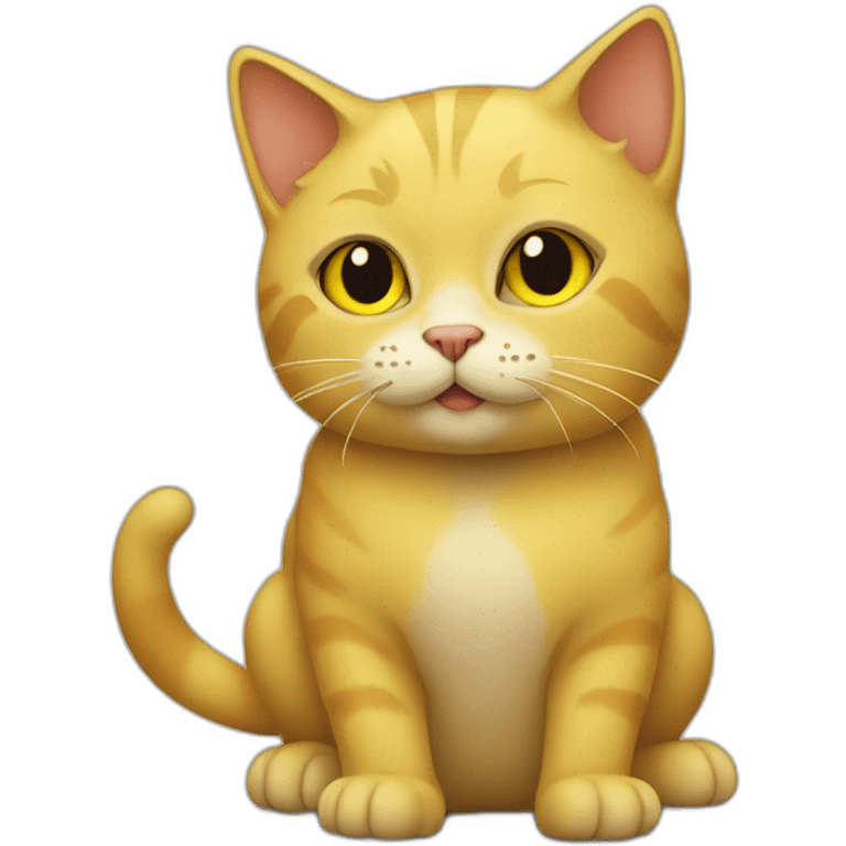 Cat yellow in the street emoji