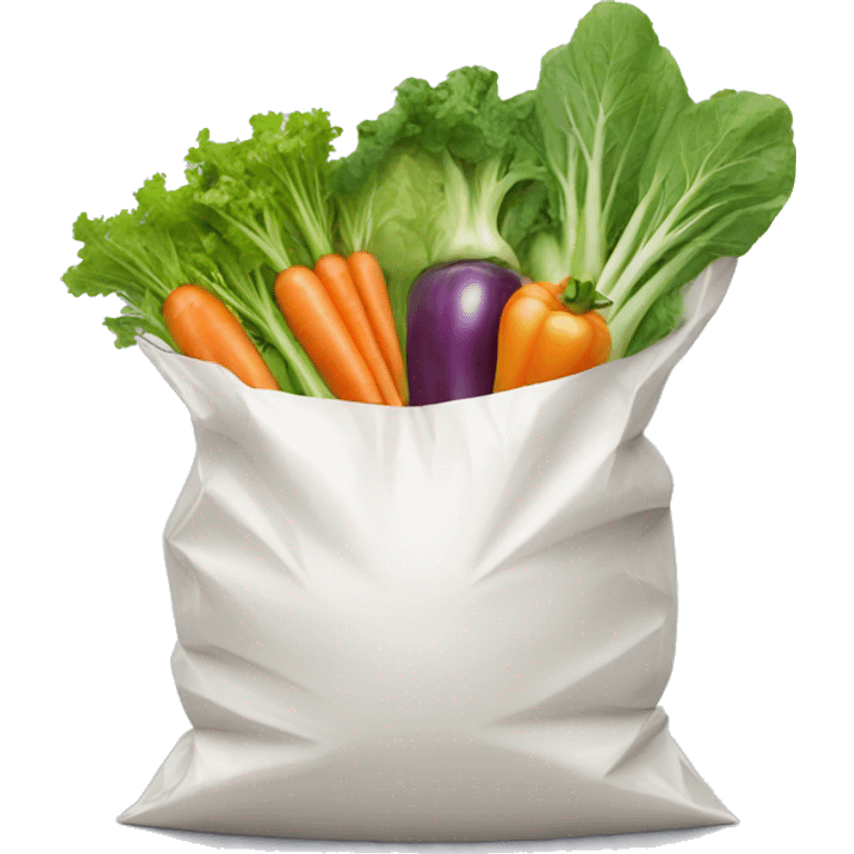 a plastic bag with vegetables on it emoji