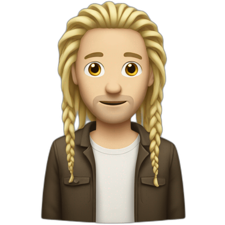 White guy with blond dreadlocks emoji