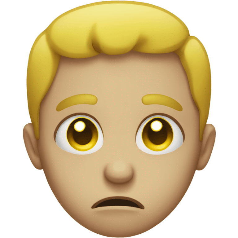 Heartbroken yellow faced emoji  emoji