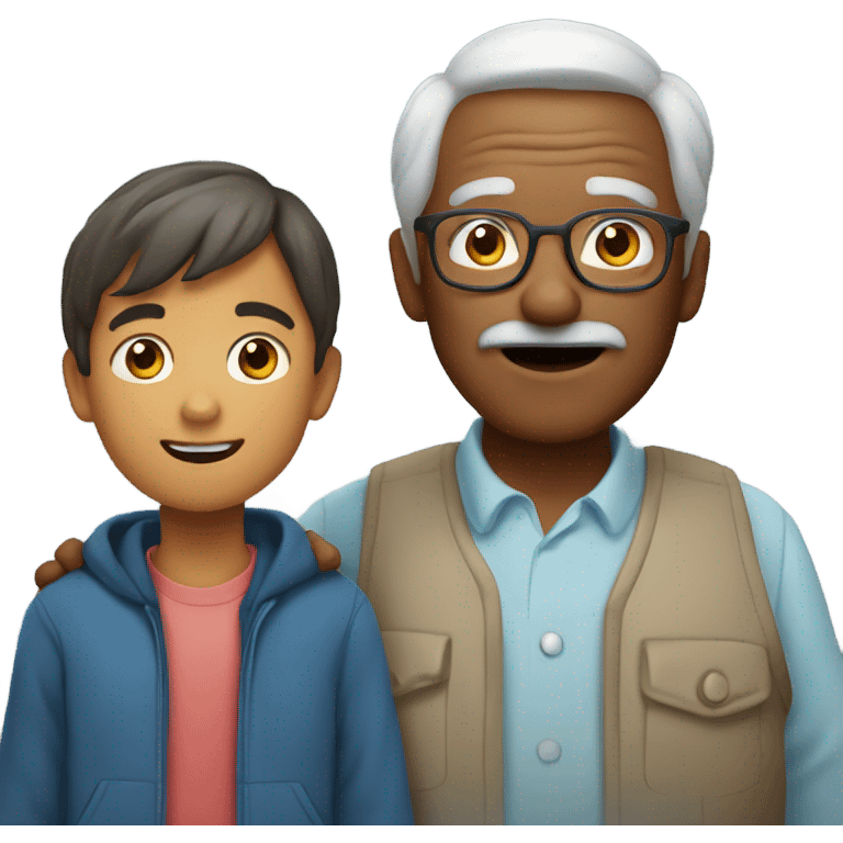 Grandpa and grandchild emoji