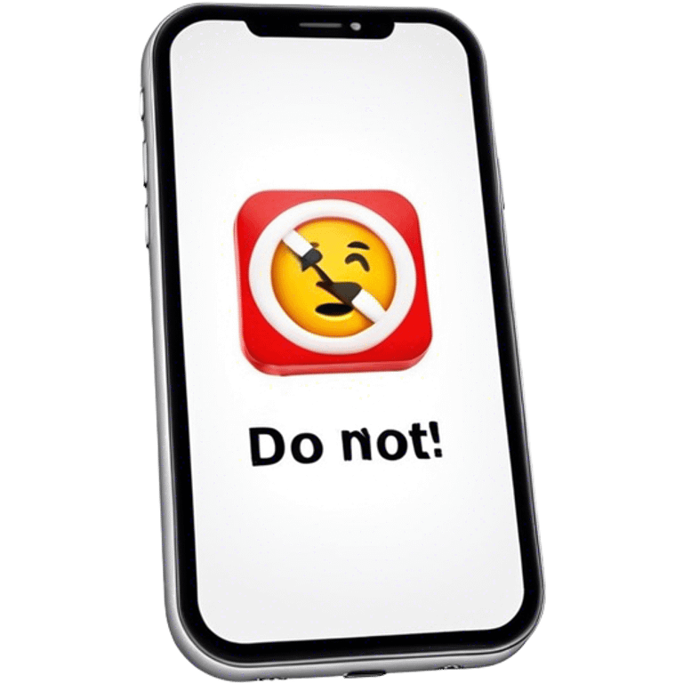 a mobile phone holding up a ‘do not disturb’ sign emoji