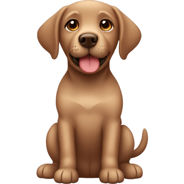 Cute brown Labrador  emoji