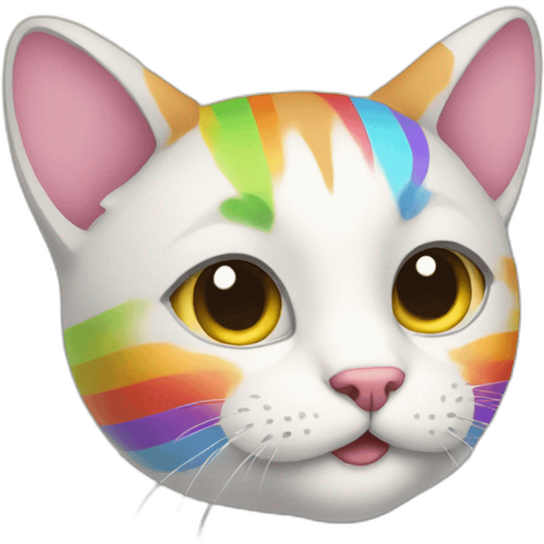 cat with rainbow stripes emoji