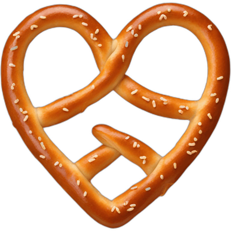 a pretzel heart emoji