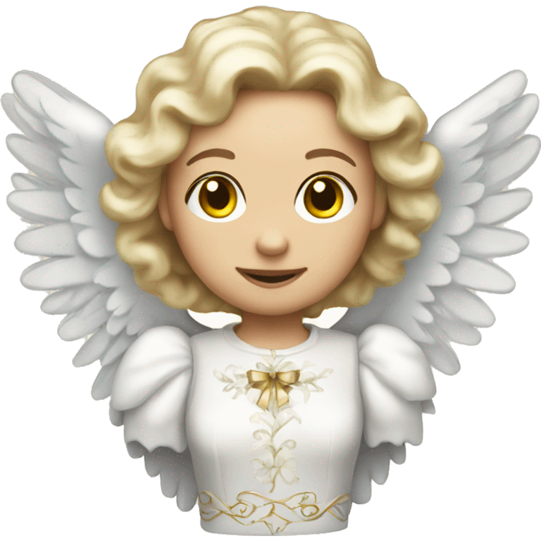 white Victorian Christmas Angel emoji