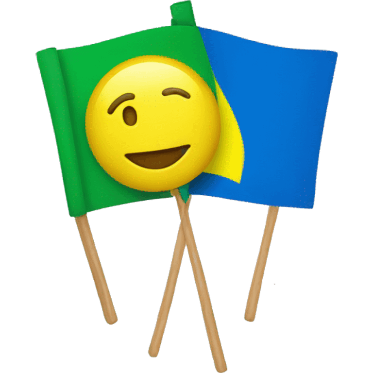 Zelenskyy and Ukrainian flag emoji