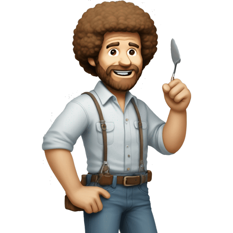 Bob ross that draws the letters 'VDP' emoji