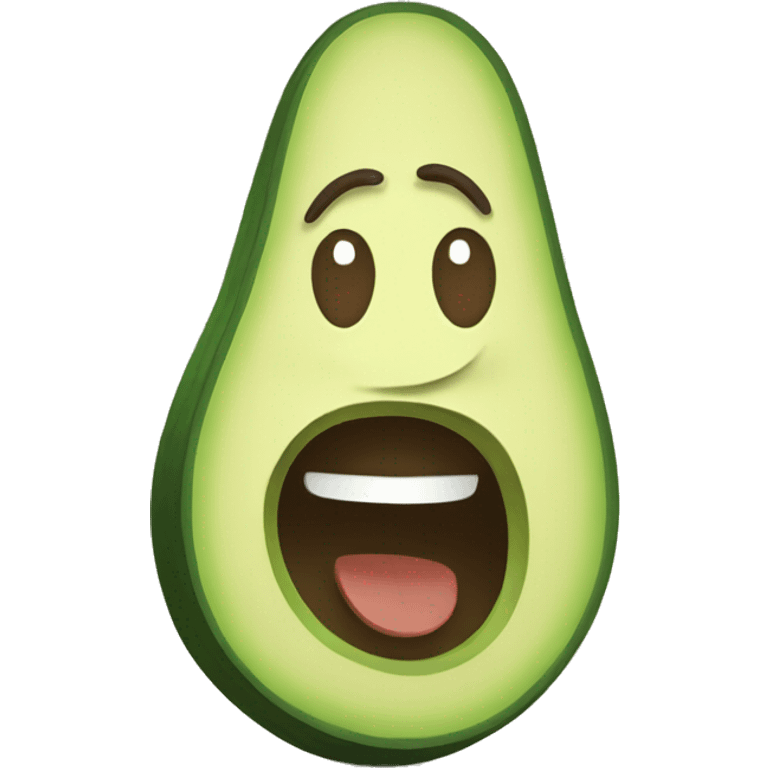 avocado laughing emoji