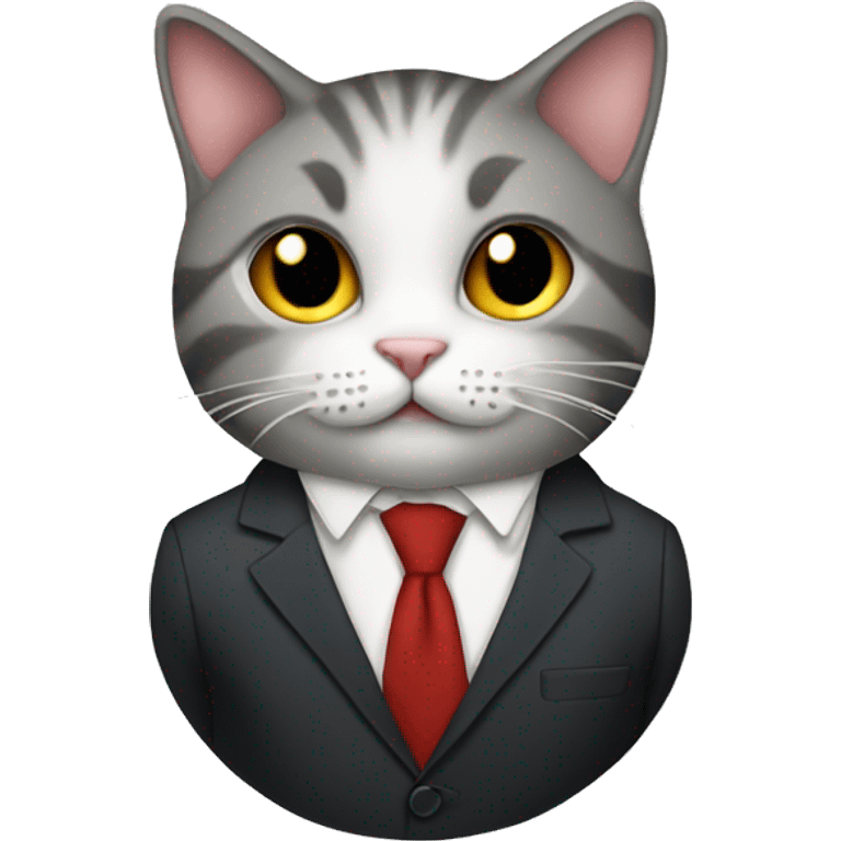 Cat in a suit emoji