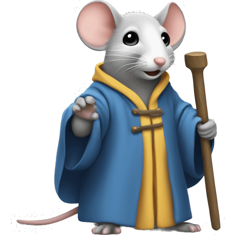 mouse wearing robe and hammer emoji