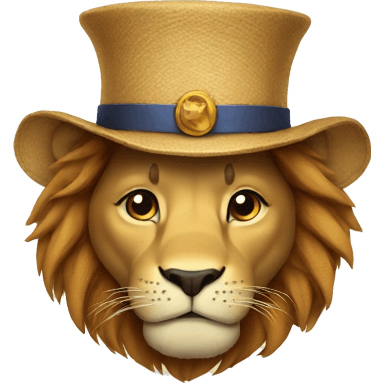 Lion with hat emoji