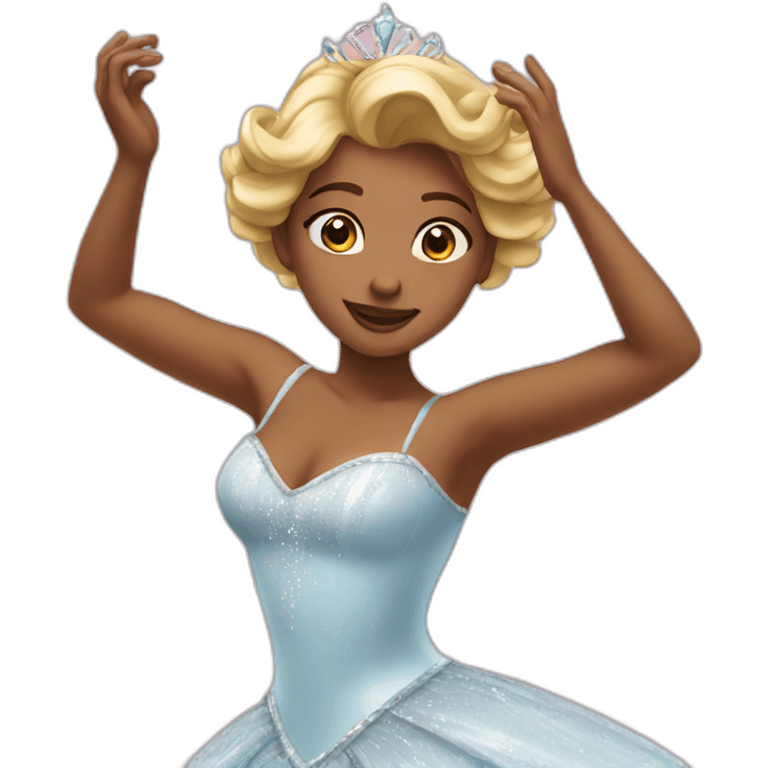 Beautiful princess dancing emoji