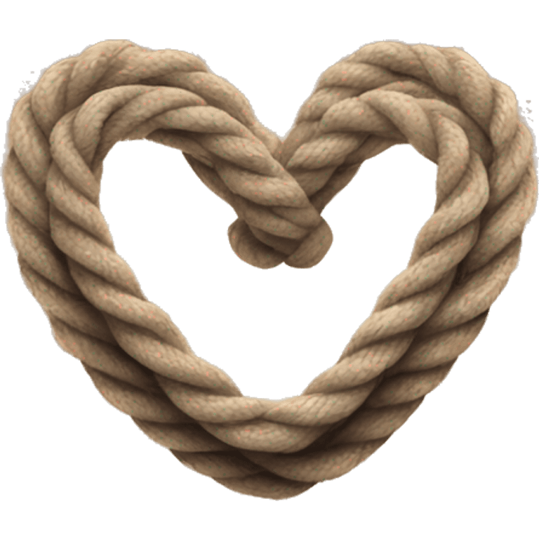 Rope in a lightet heart emoji