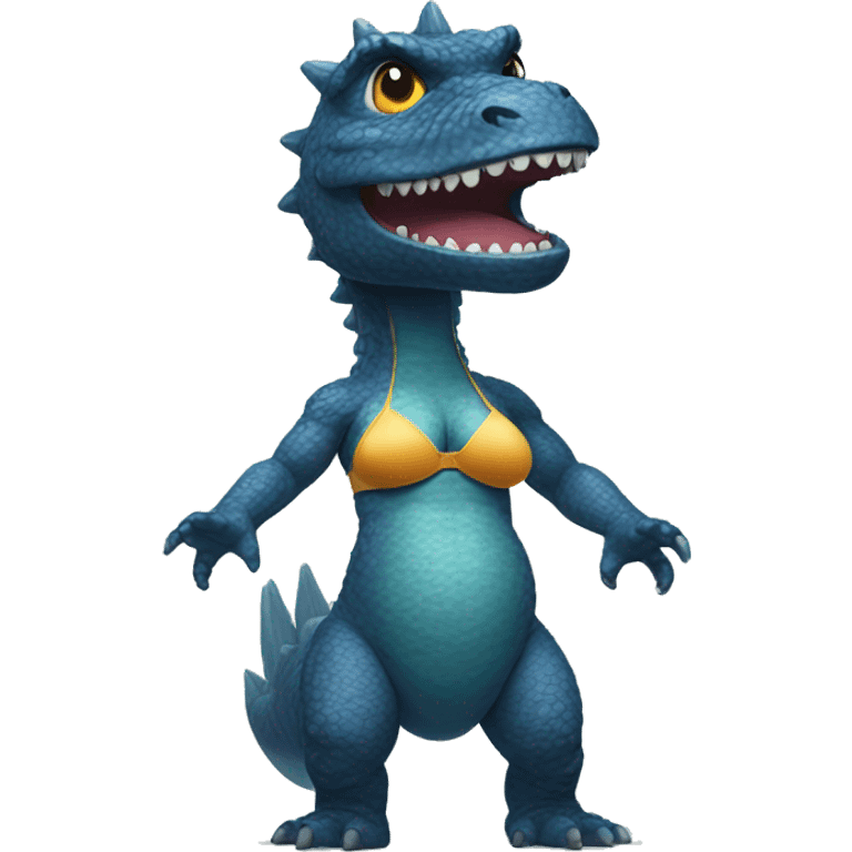 Godzilla wearing a bikini  emoji