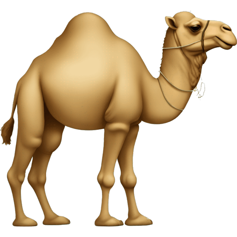 Camel and money on top of it emoji