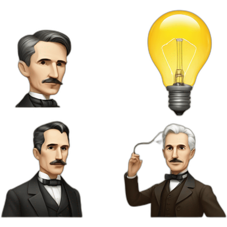 nikola tesla and edison emoji