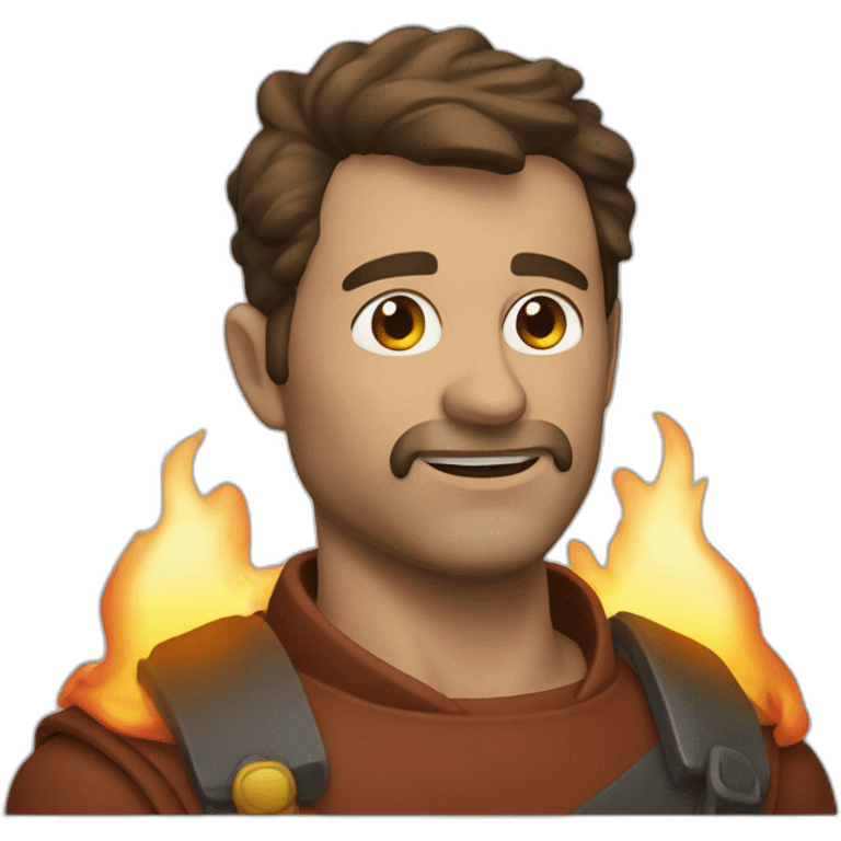 Homme qui lance du feu emoji