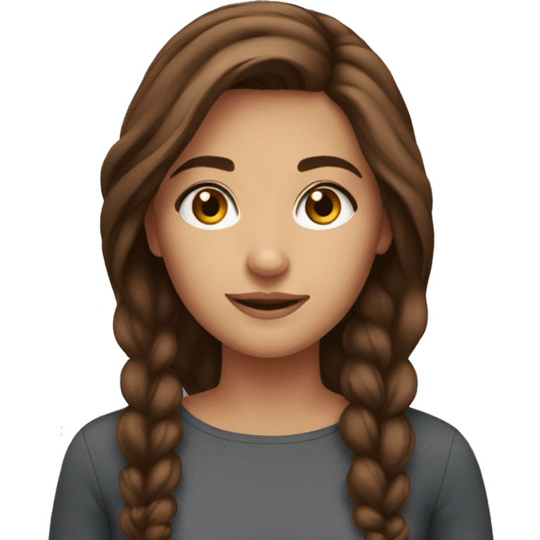 beautiful girl with brown hair emoji