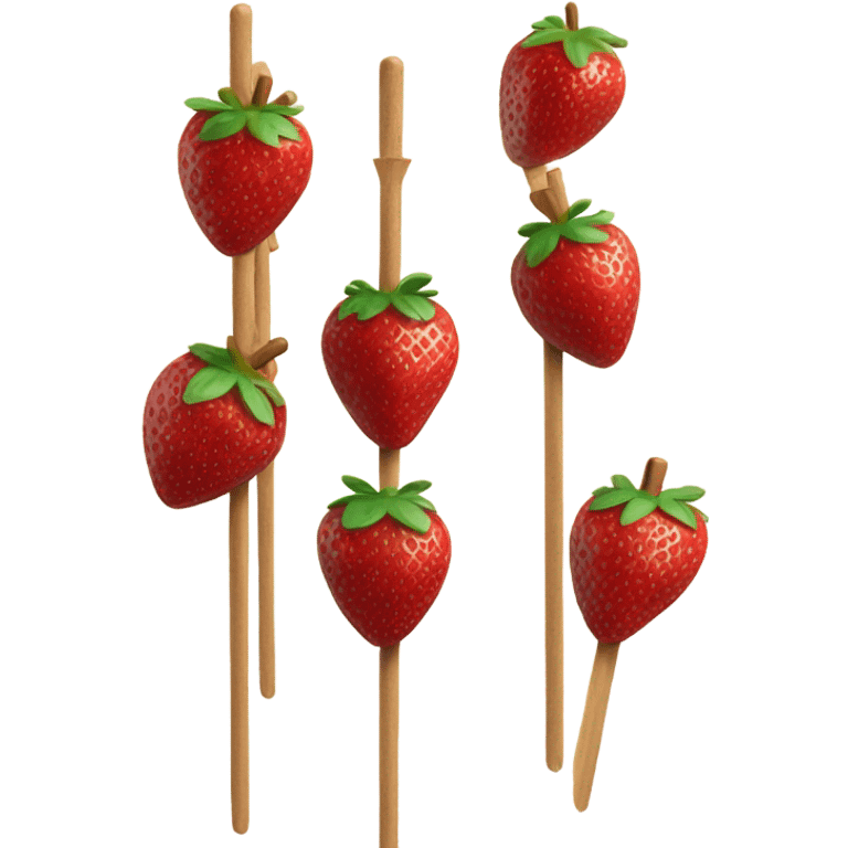 Strawberries on a stick emoji