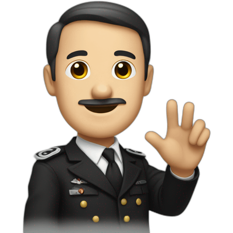 Adolf waving right hand emoji