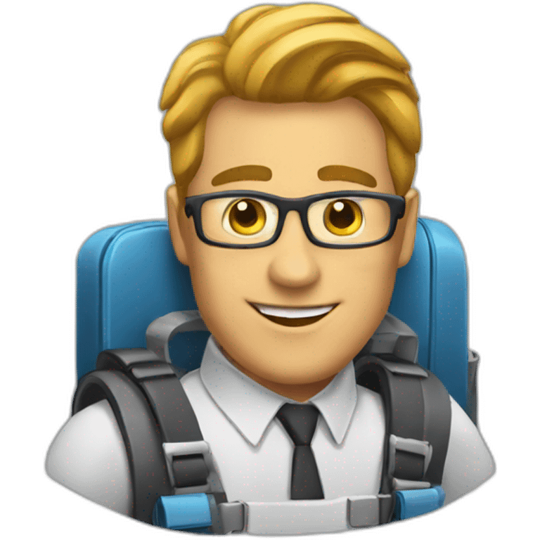 business person with jetpack emoji