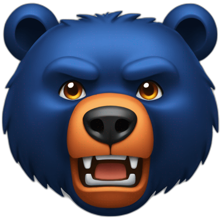 Dark blue orange bear angry 🐻 emoji