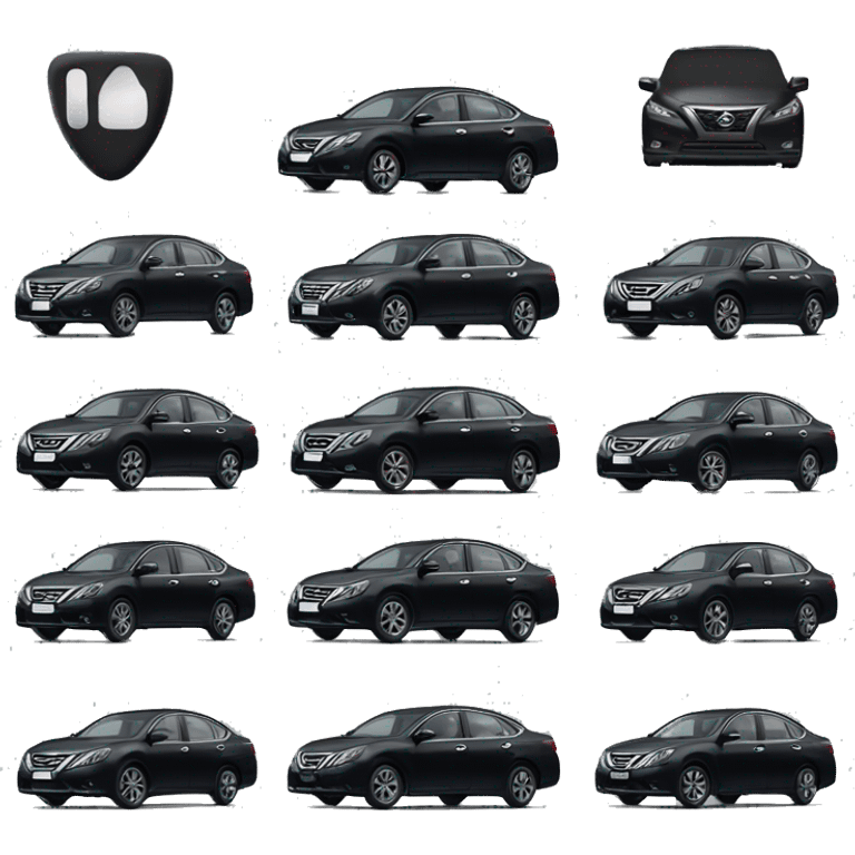 Black Nissan teana plate SLC2018D emoji