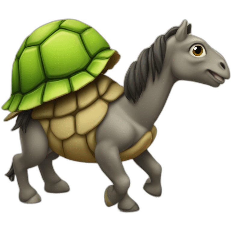 Cheval sur une tortue emoji