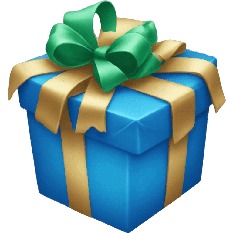 blue christmas present emoji