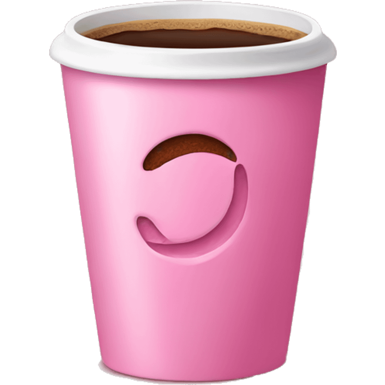 Pink coffee emoji