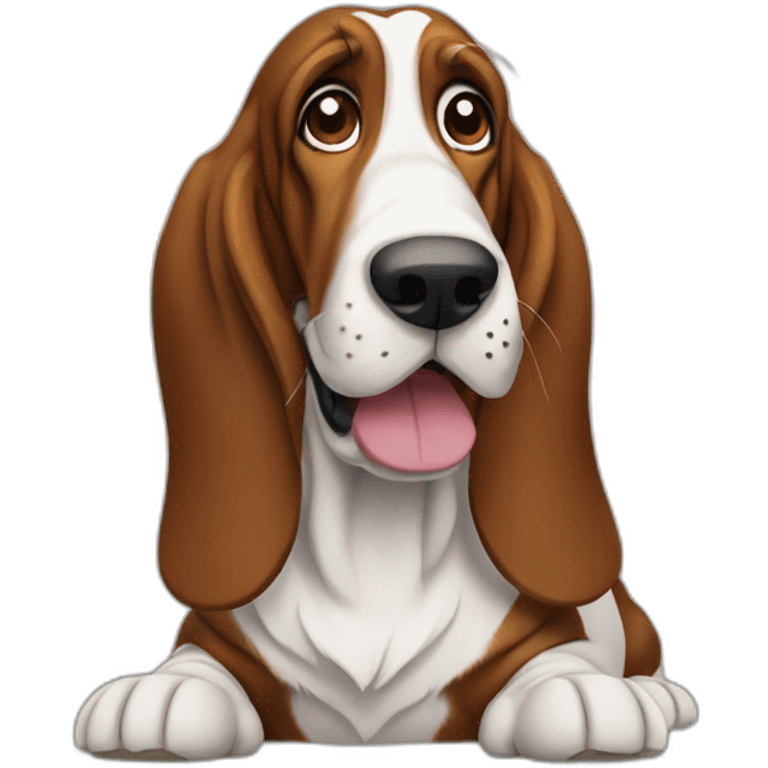 happy basset hound emoji