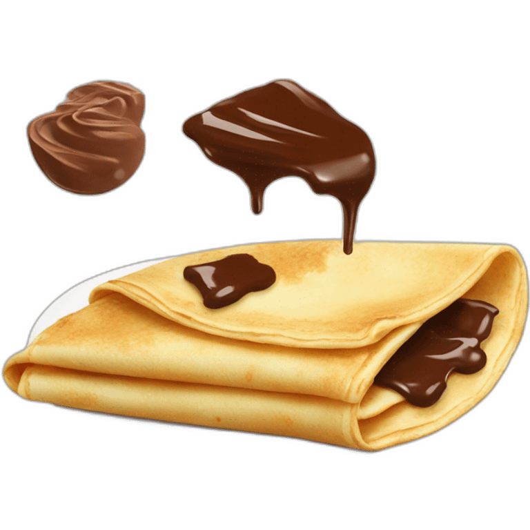 French crêpe with nutella emoji