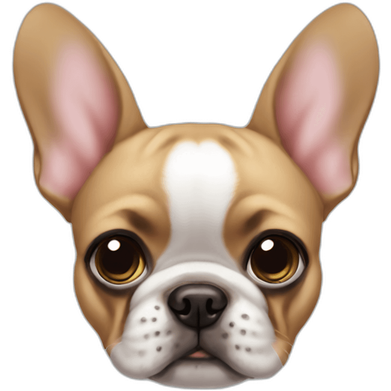 Frenchie tiny eyes emoji