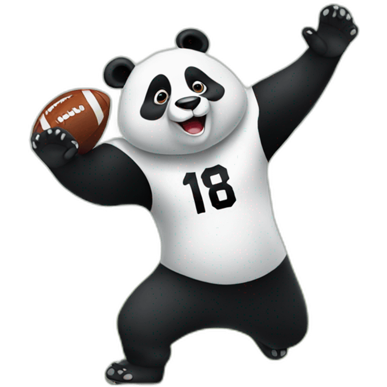 Panda playing football  emoji