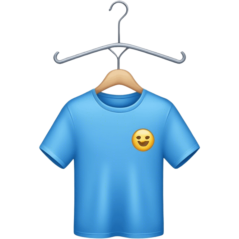 t-shirt on hanger blue emoji