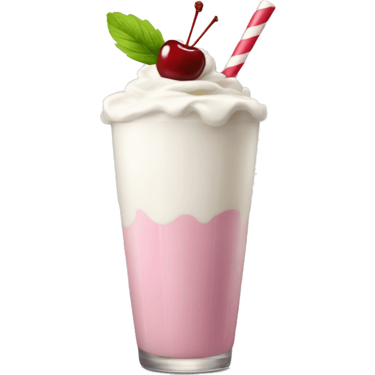 Milkshake with cherry on top no straw emoji